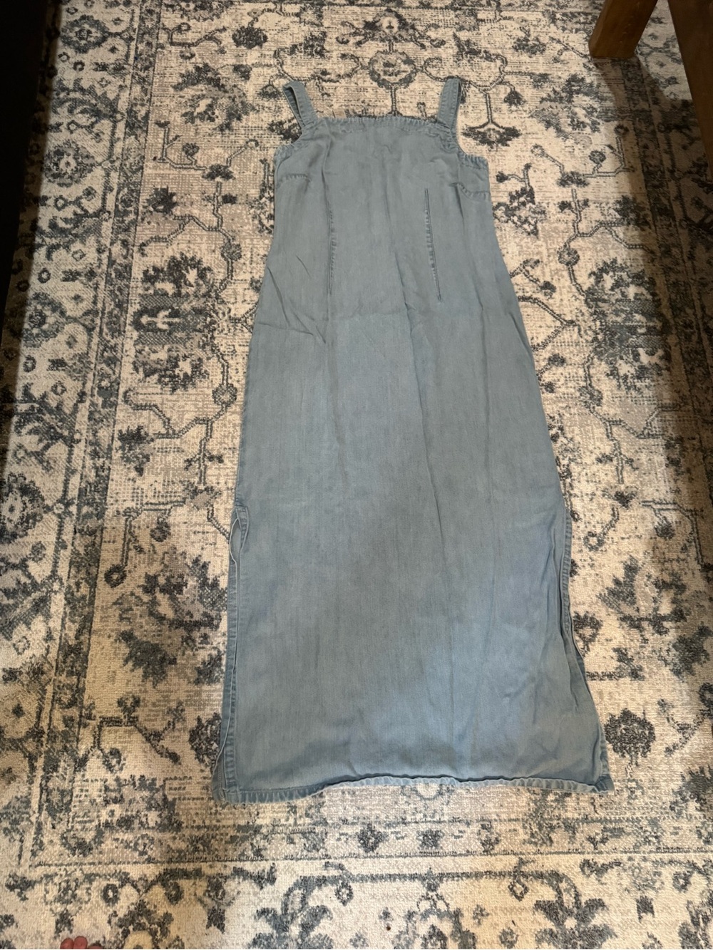 Light Blue Denim Maxi Dress